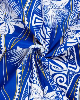 Polynesian fabric VAI Blue - Tissushop